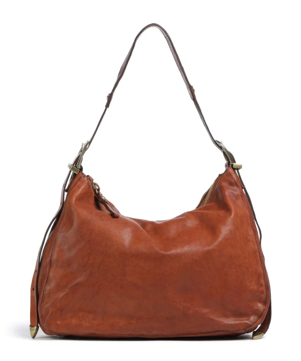 Hobo bag grained cow leather cognac