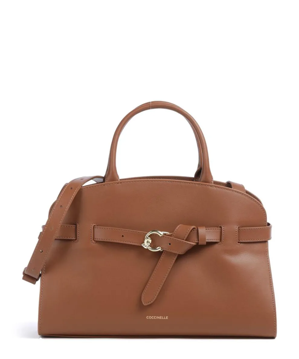 Sabine Handbag fine grain cow leather brown