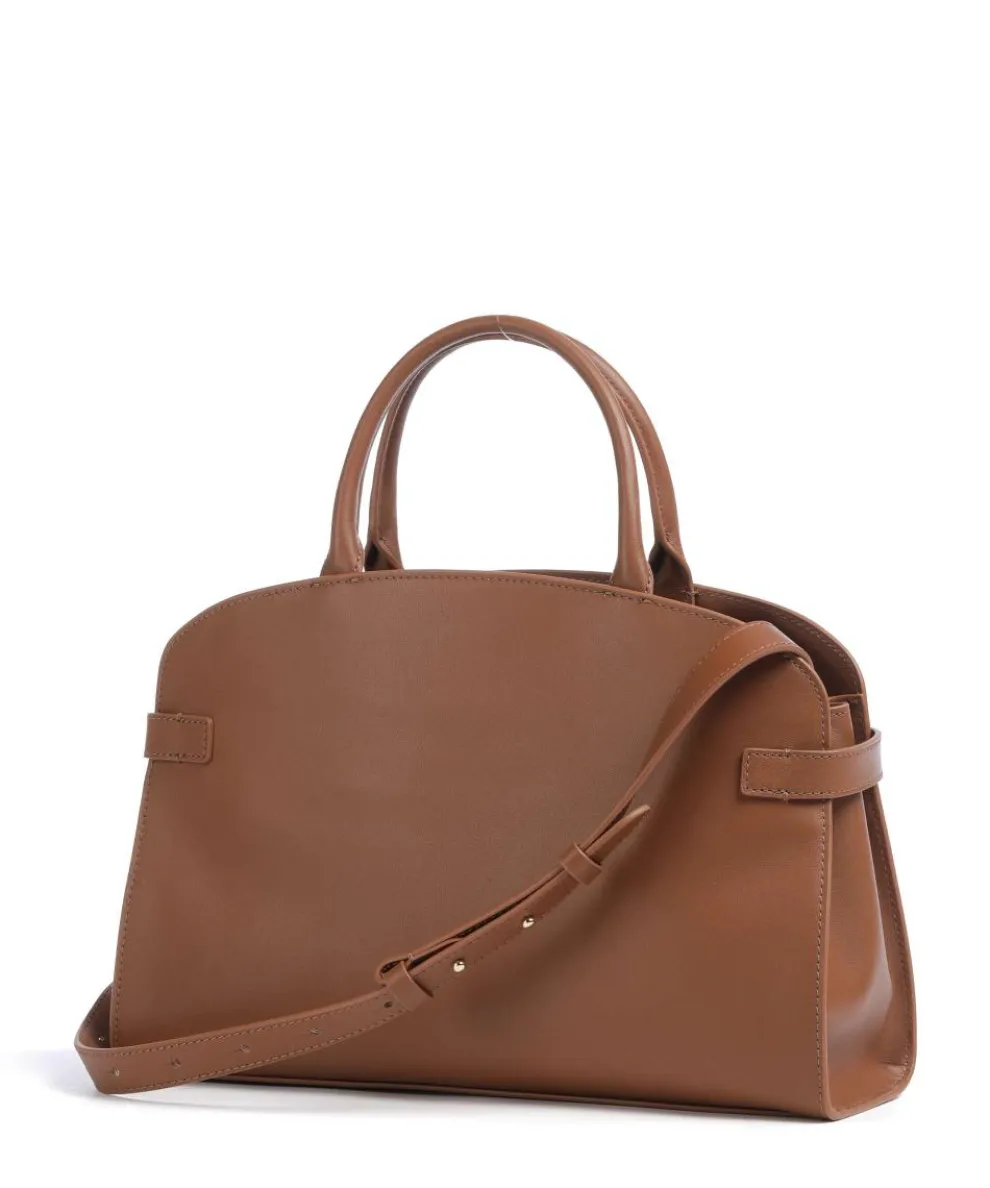 Sabine Handbag fine grain cow leather brown