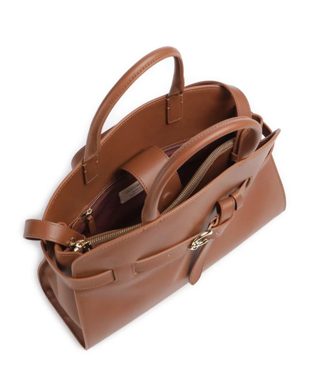 Sabine Handbag fine grain cow leather brown