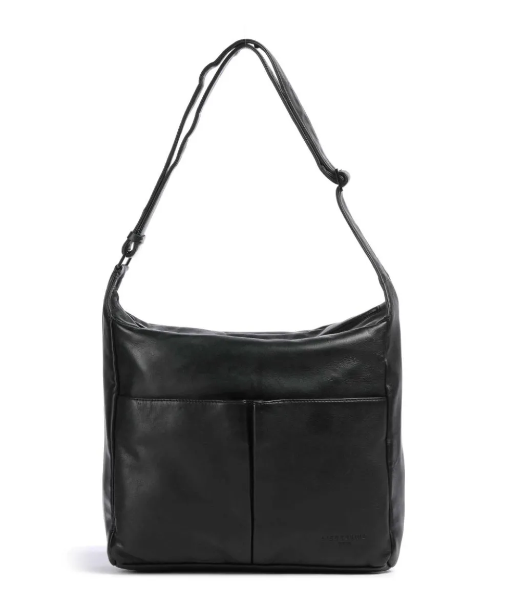 Hera Sheep Natuarl M Hobo bag sheepskin leather black