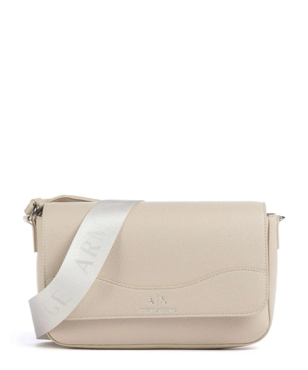 Wave Crossbody bag imitation leather beige
