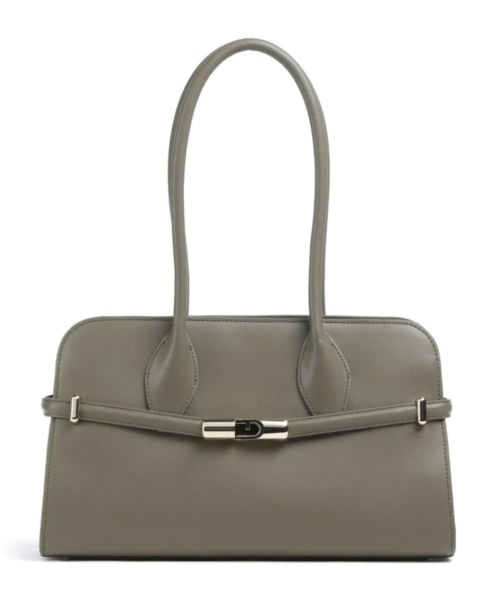 Goccia M Shoulder bag softly grained calfskin khaki