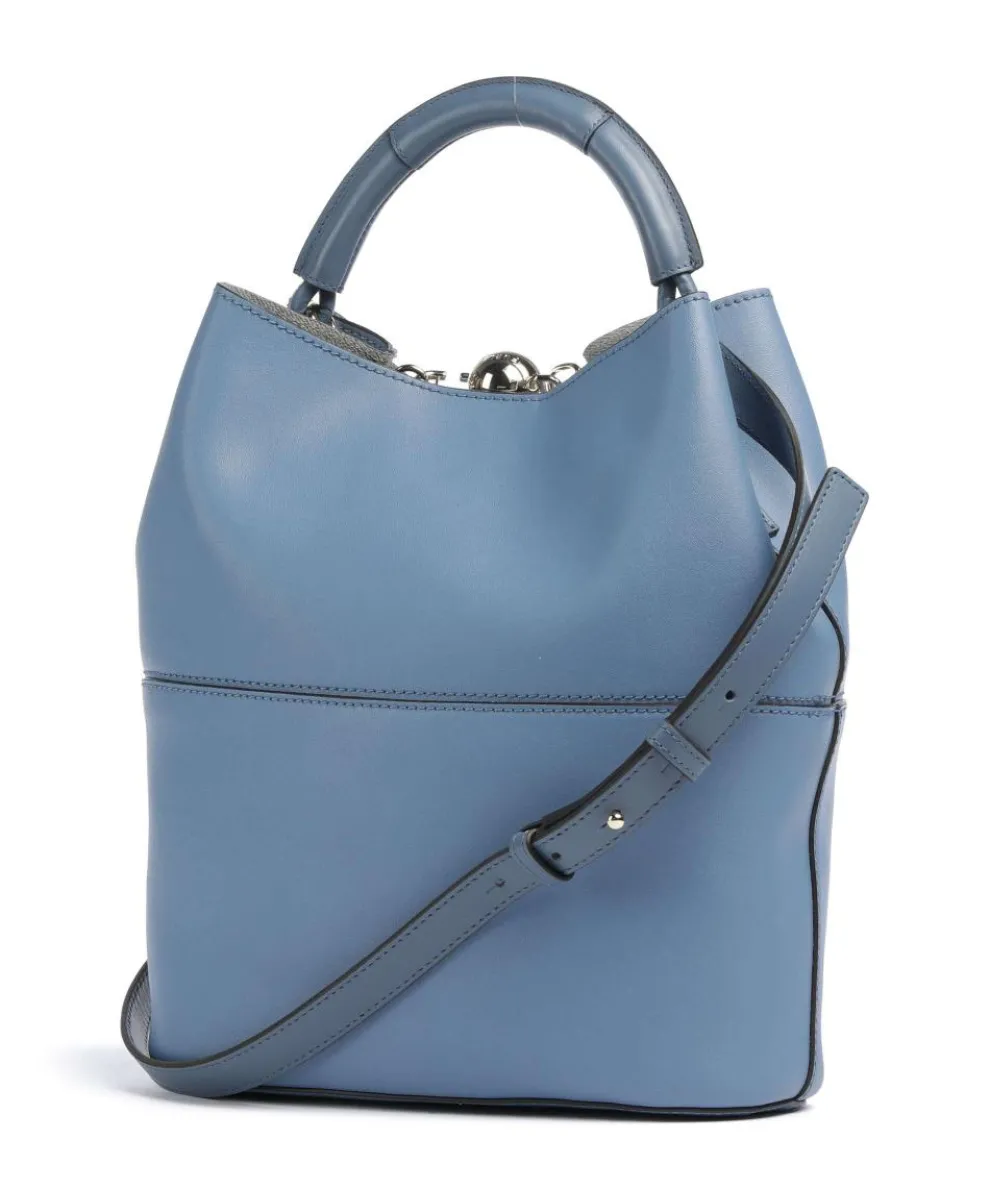 Sfera S Bucket bag fine grain leather jeans