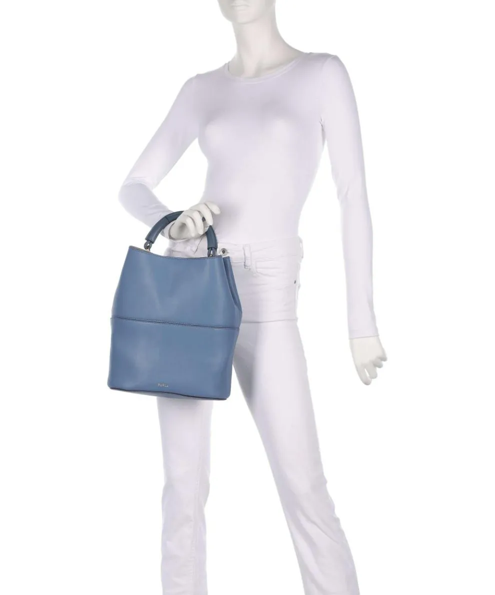 Sfera S Bucket bag fine grain leather jeans