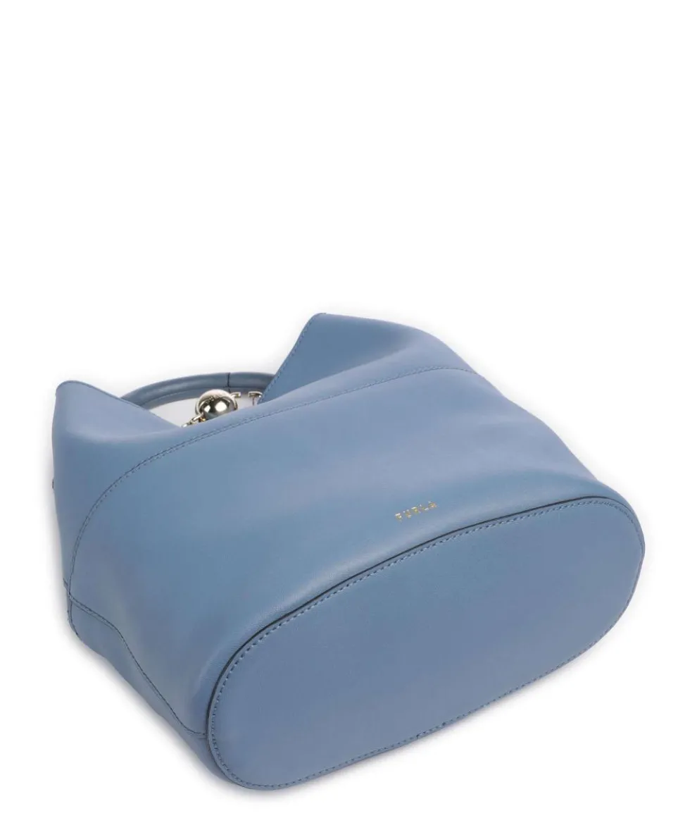 Sfera S Bucket bag fine grain leather jeans