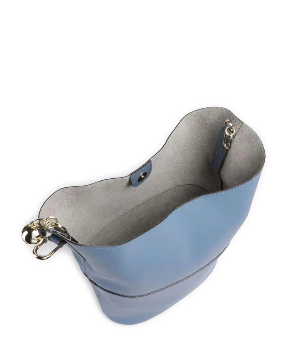 Sfera S Bucket bag fine grain leather jeans