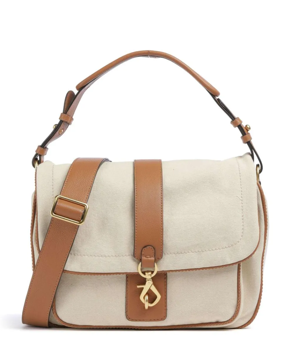 Olana Star Saddle Hobo bag canvas beige/brown
