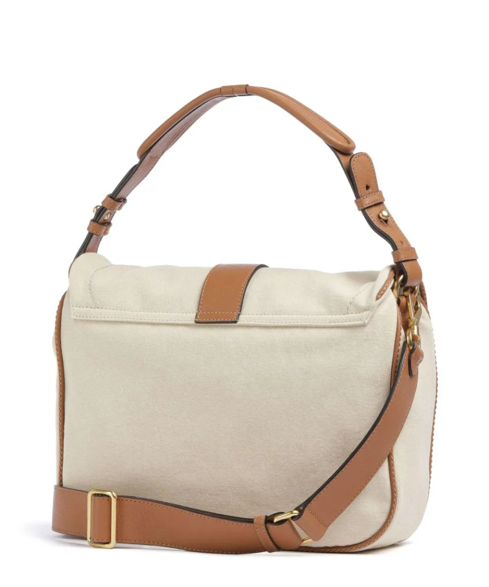 Olana Star Saddle Hobo bag canvas beige/brown