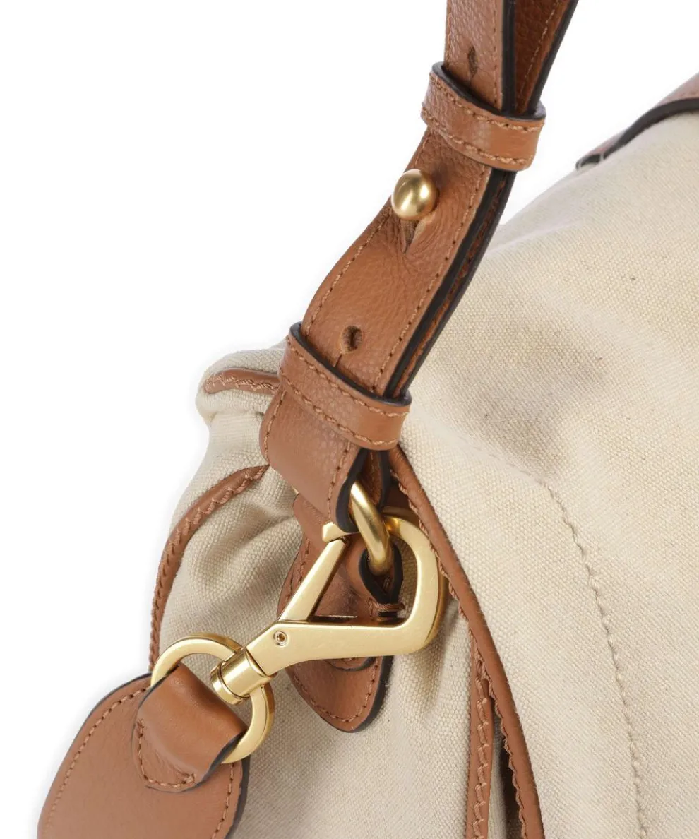 Olana Star Saddle Hobo bag canvas beige/brown
