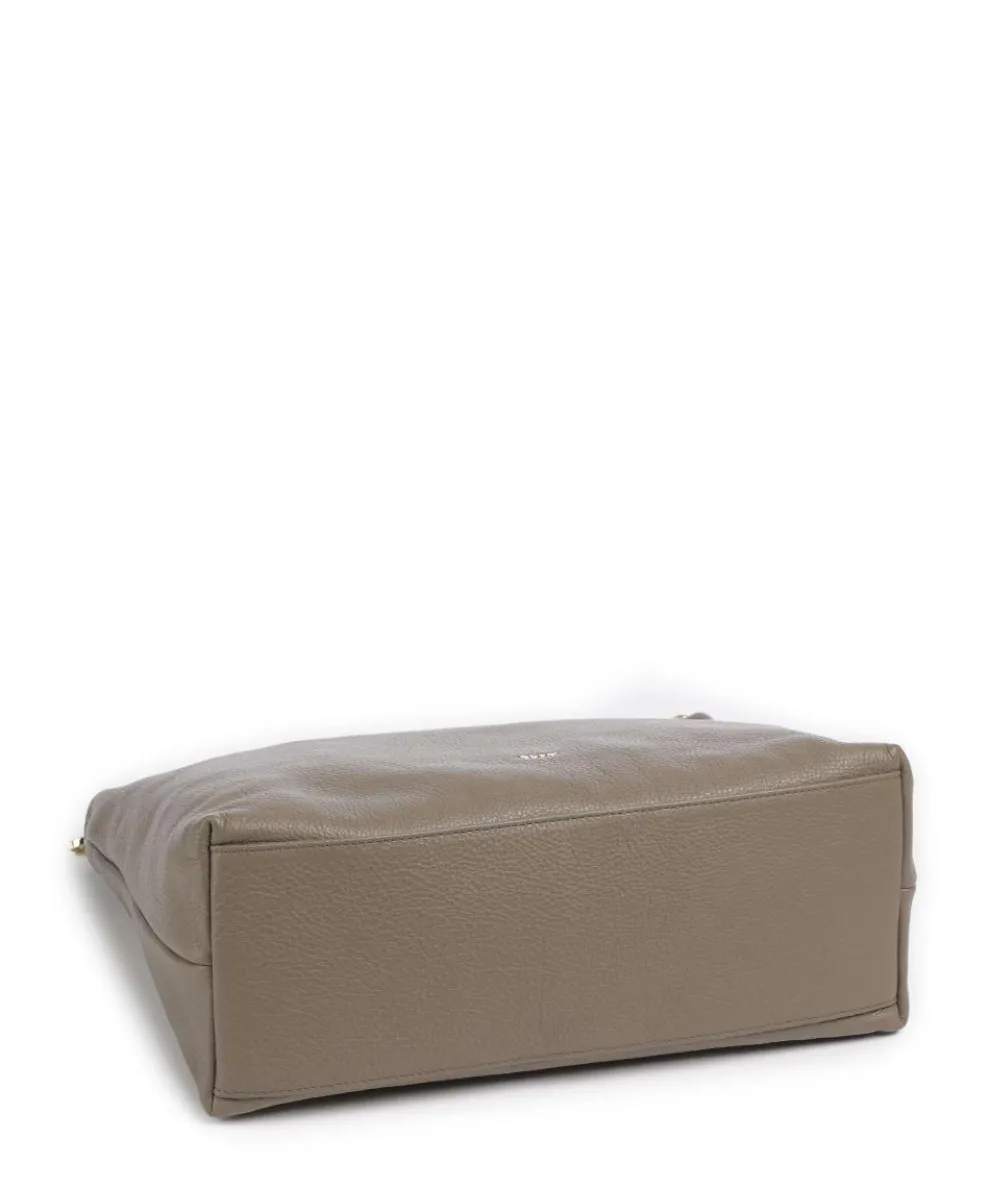 Dalia Soley Hobo bag grained leather taupe