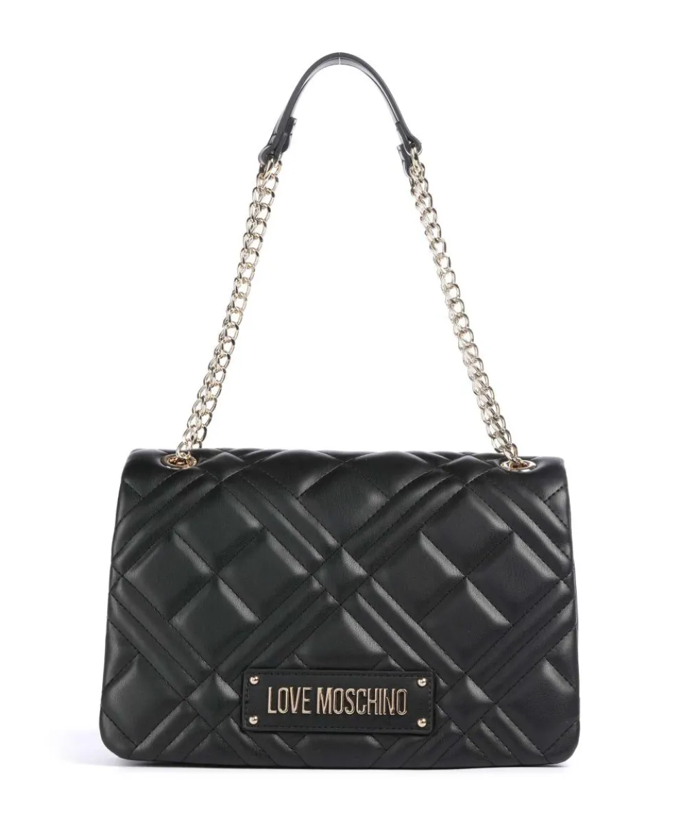 Quilted Shoulder bag imitation leather black