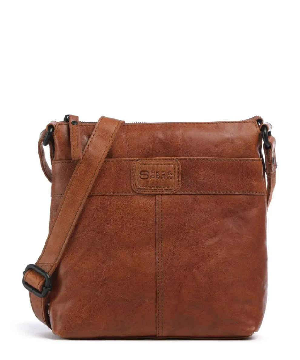 Bronco Deborah Crossbody bag fine grain leather cognac