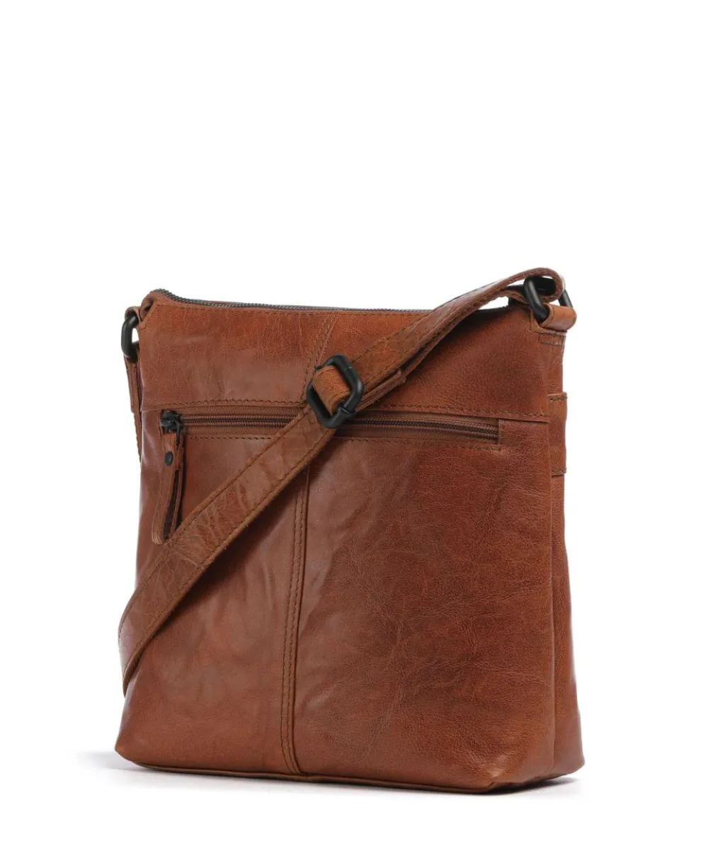 Bronco Deborah Crossbody bag fine grain leather cognac