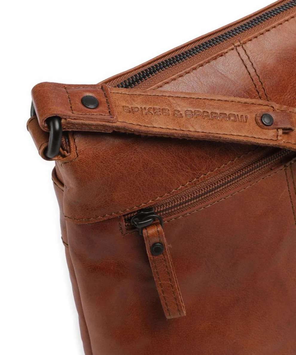 Bronco Deborah Crossbody bag fine grain leather cognac