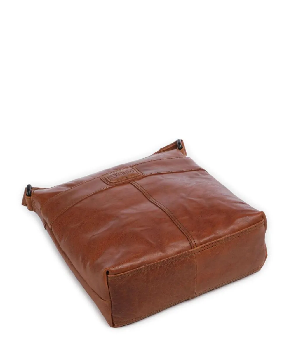 Bronco Deborah Crossbody bag fine grain leather cognac