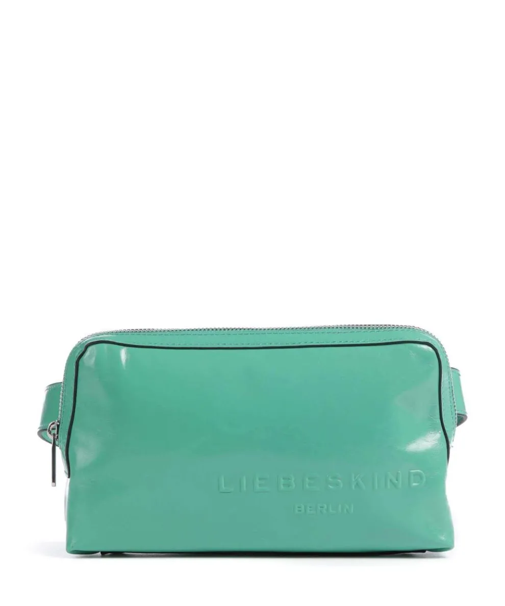 Elvira Paper Touch Crinkle Fanny pack fine grain leather green
