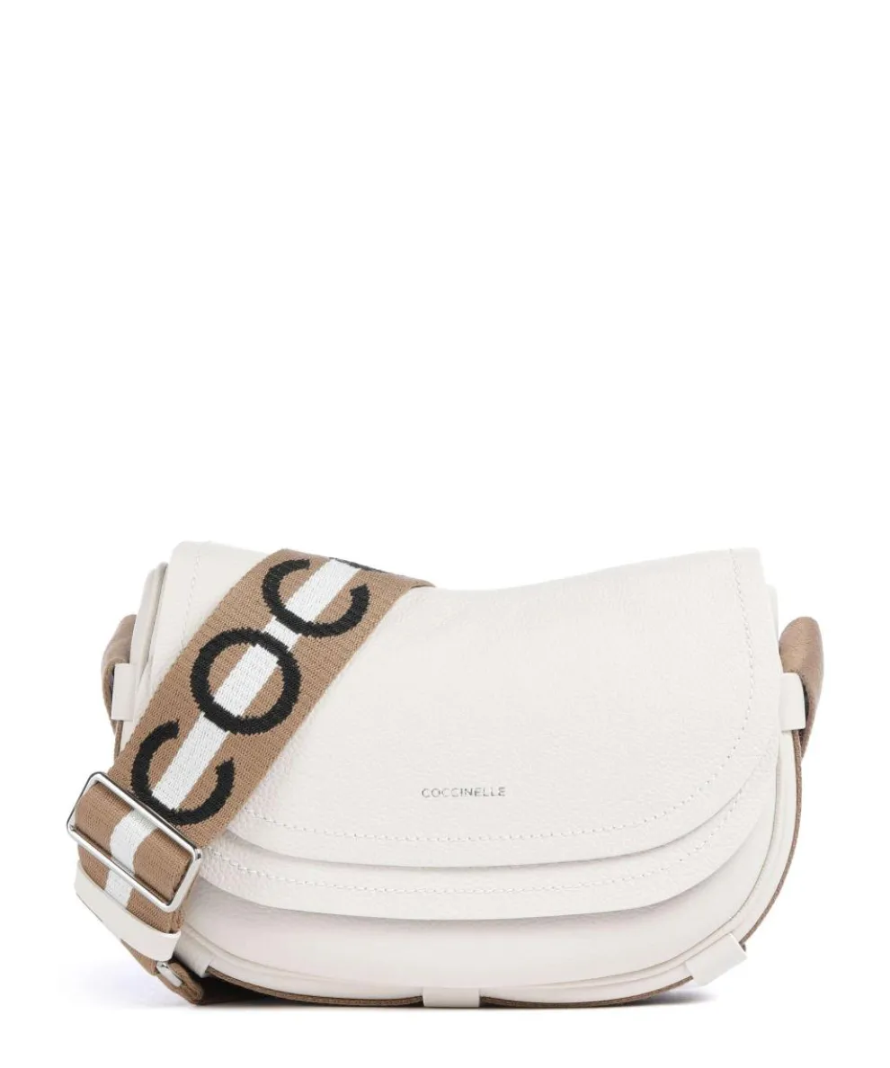 Raquel Crossbody bag grained leather white