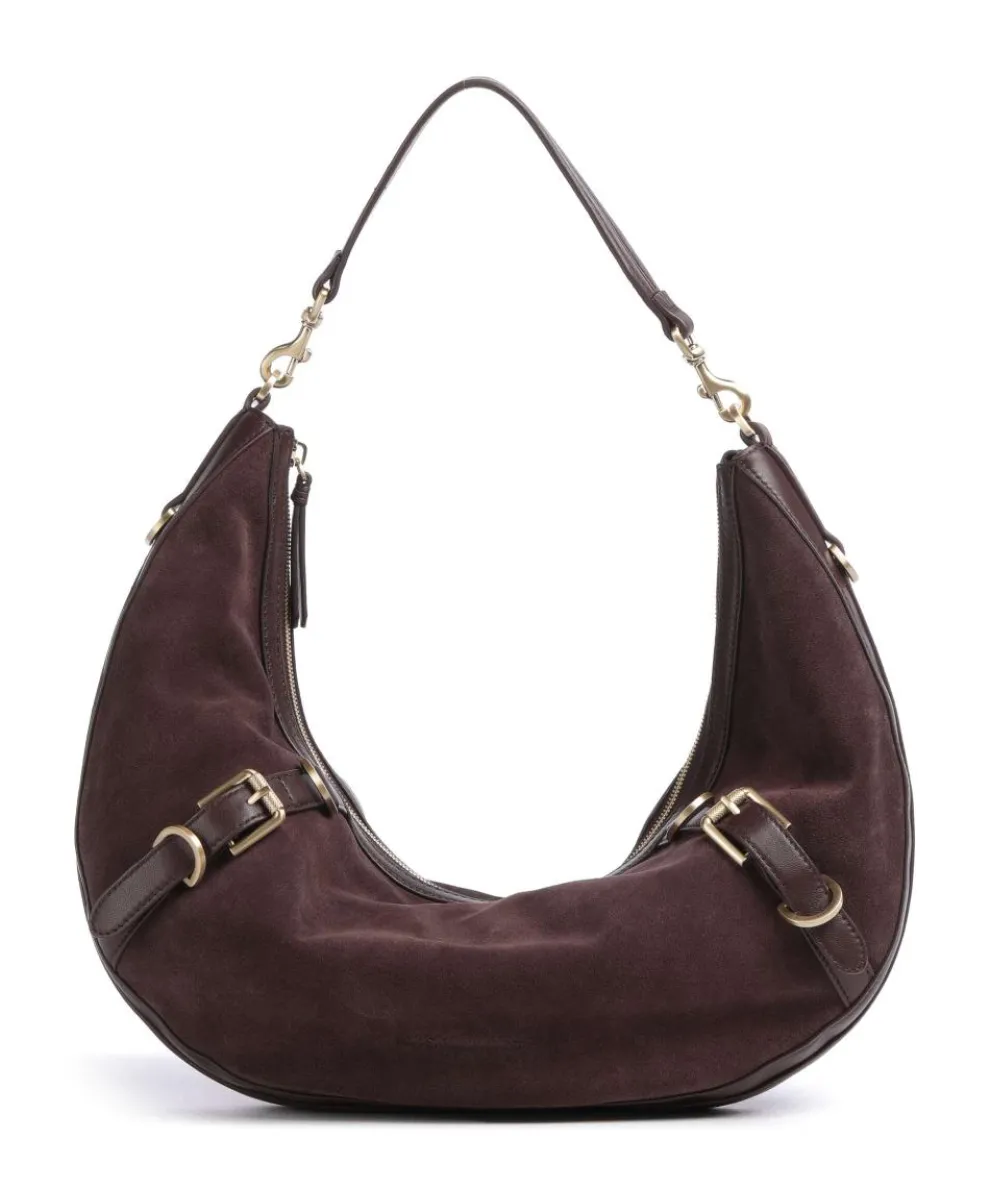 Enya Cozy Hobo bag brushed leather wine