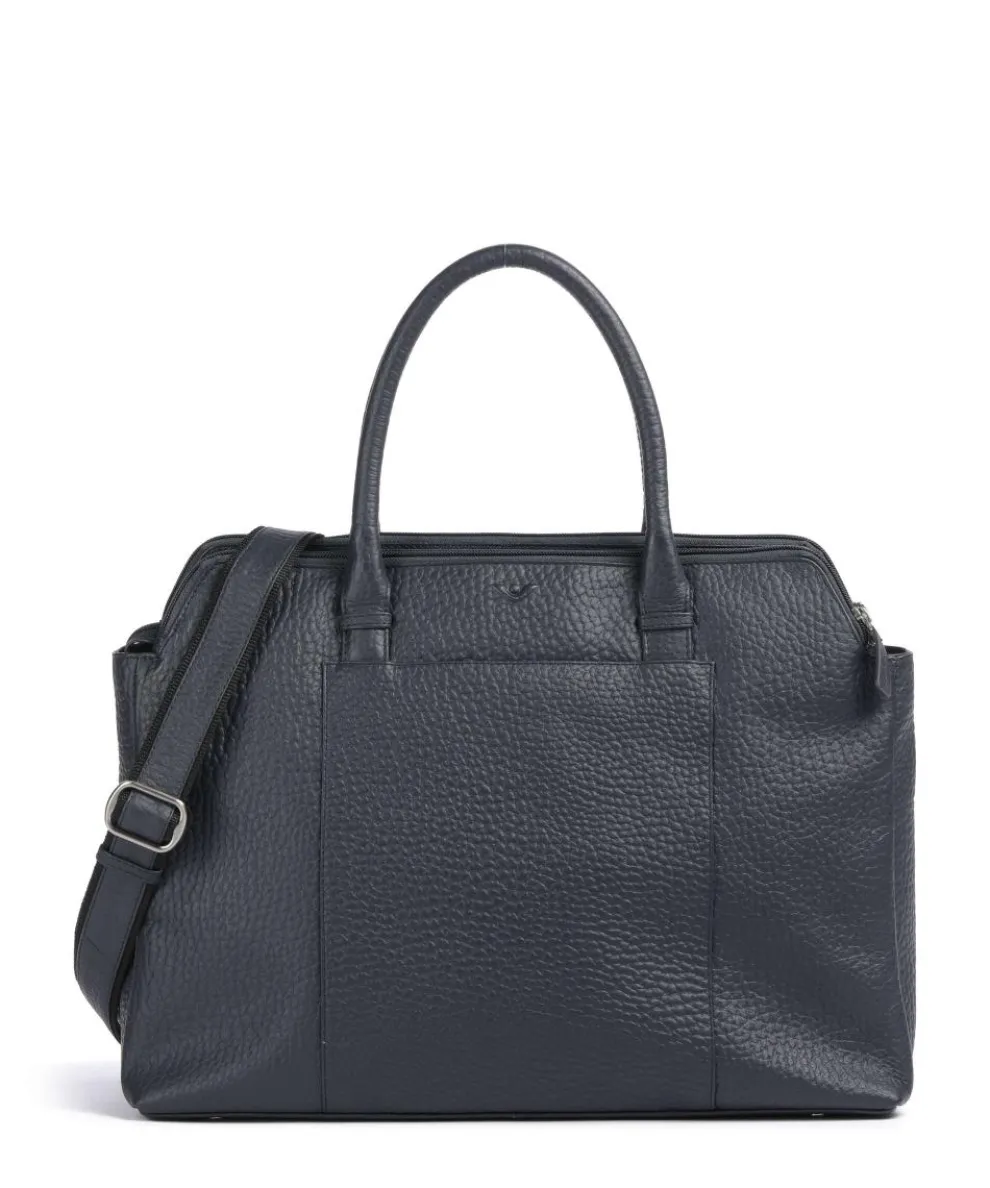 Hirsch Kala Laptop bag 16″ grained leather navy