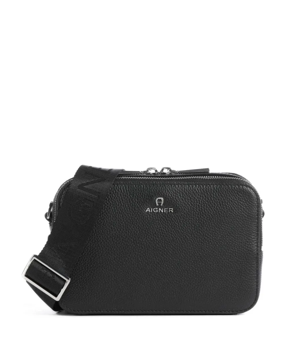 Matteo Crossbody bag grained cow leather black