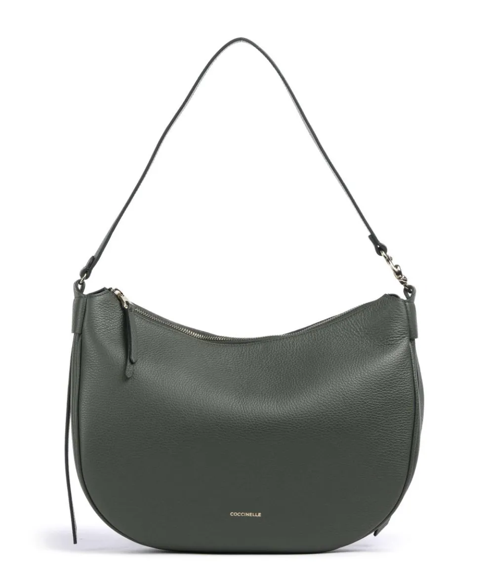 C-Easy Hobo bag grained leather dark green