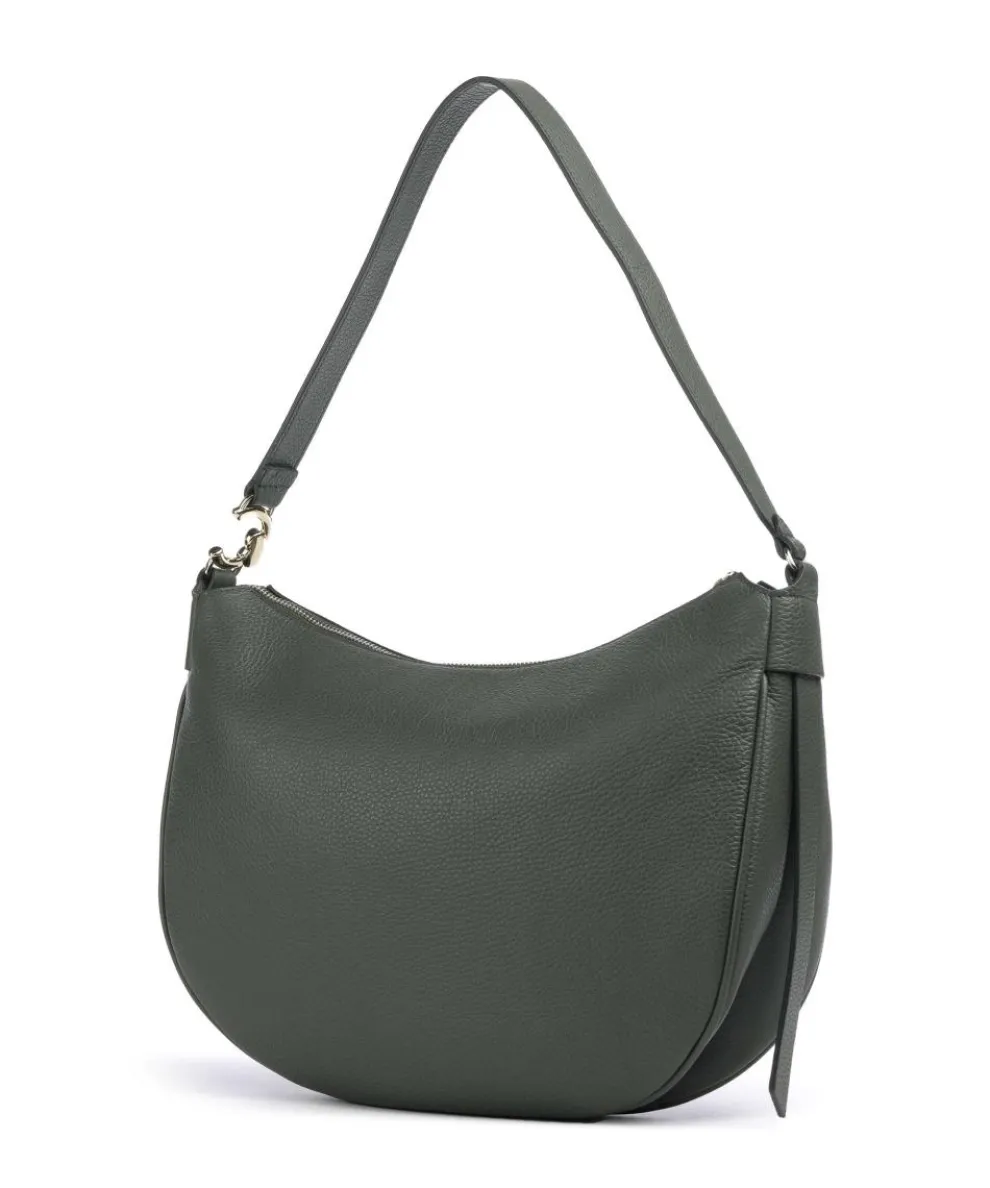 C-Easy Hobo bag grained leather dark green