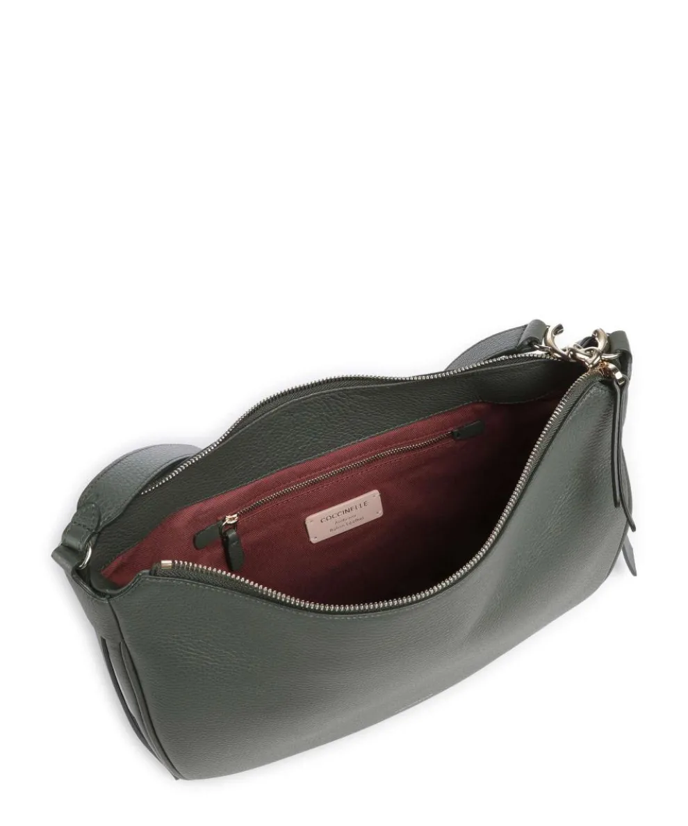 C-Easy Hobo bag grained leather dark green