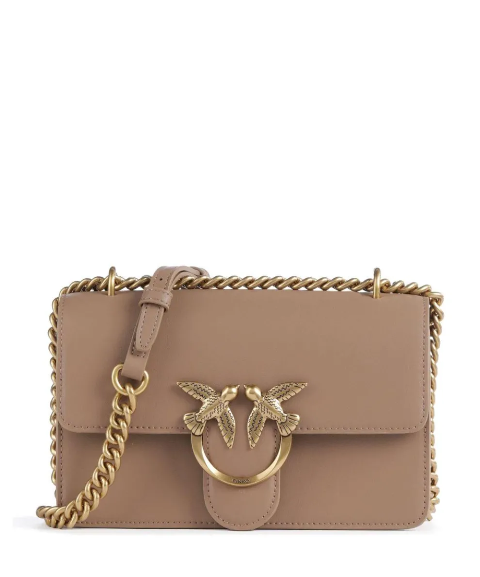 Love One Mini Shoulder bag fine grain cow leather light brown