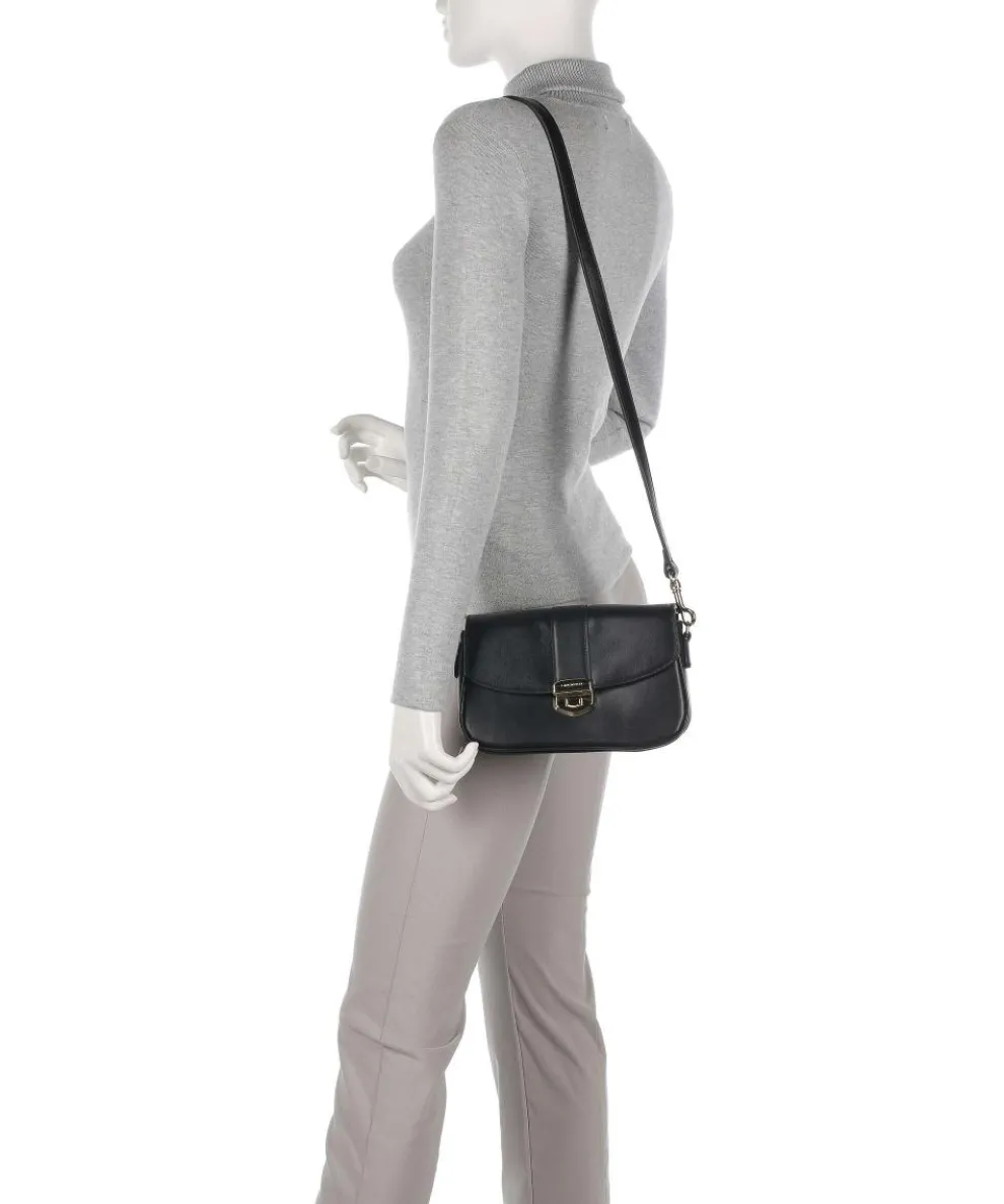 Donna Fia Crossbody bag fine grain cow leather black