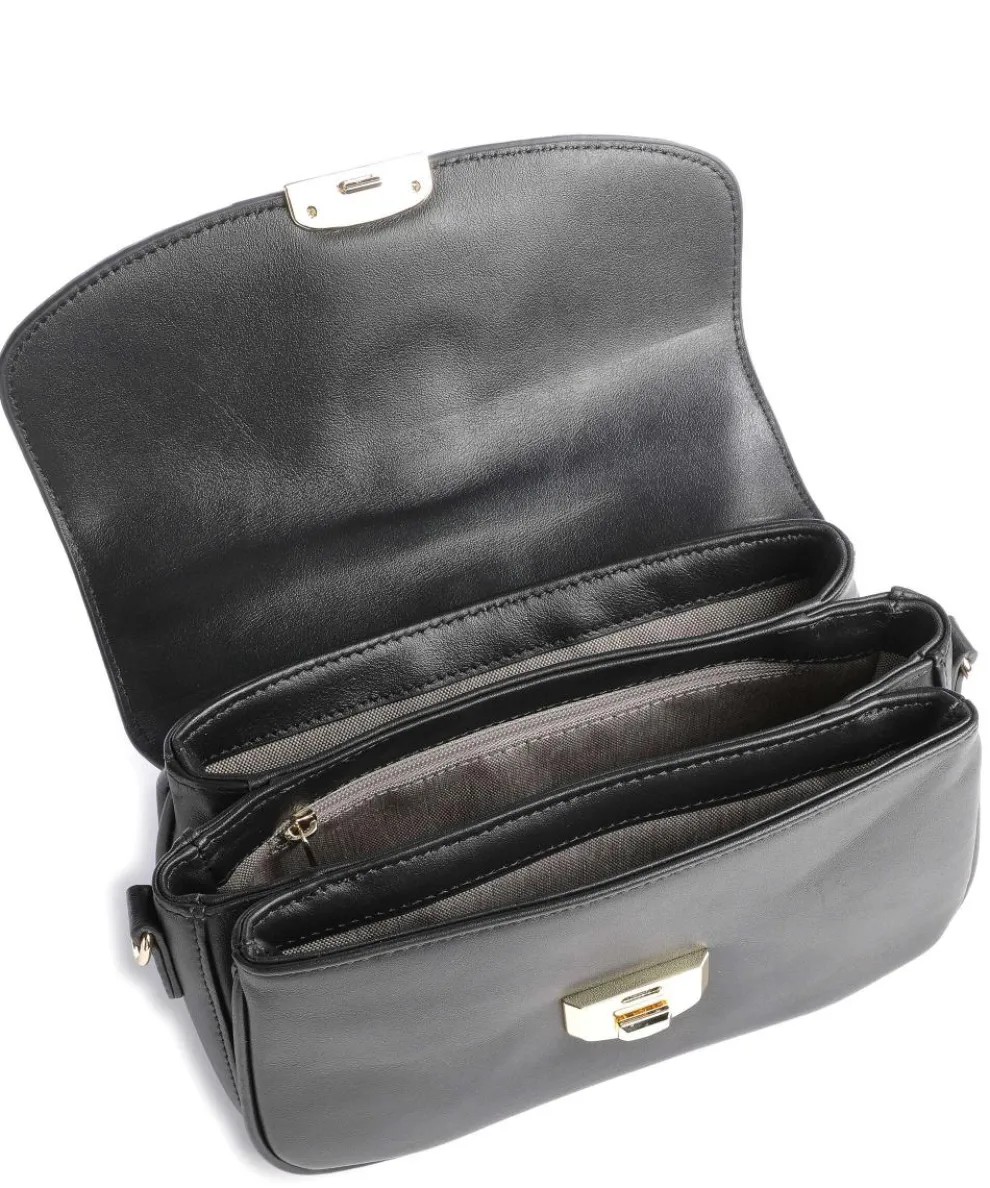 Donna Fia Crossbody bag fine grain cow leather black