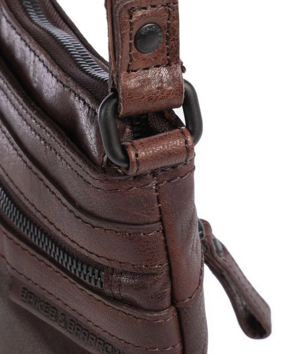 Bronco Camreen Crossbody bag grained leather dark brown
