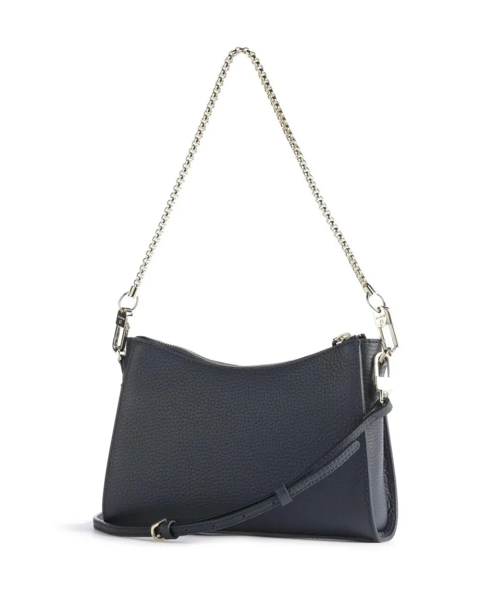 Ivy S Shoulder bag grained cow leather navy