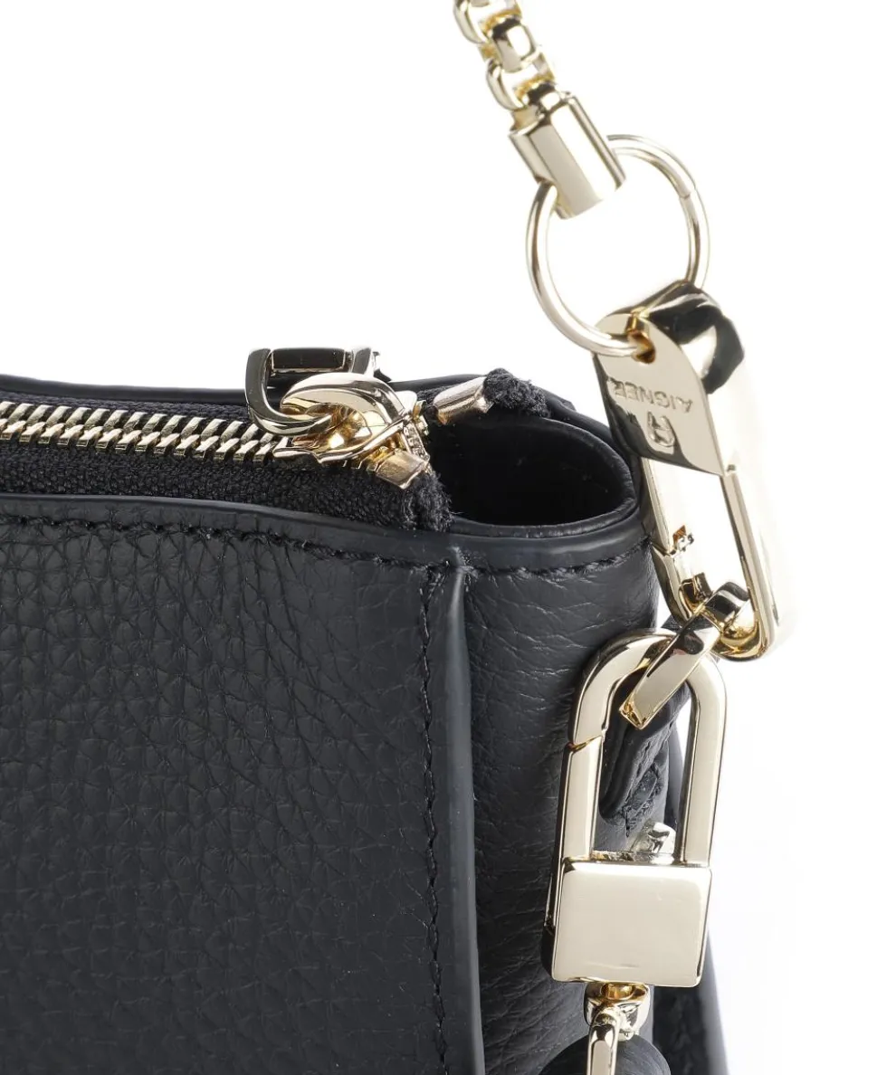 Ivy S Shoulder bag grained cow leather navy