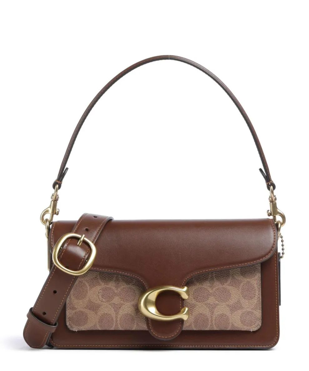 Tabby 26 Shoulder bag canvas, calfskin dark brown