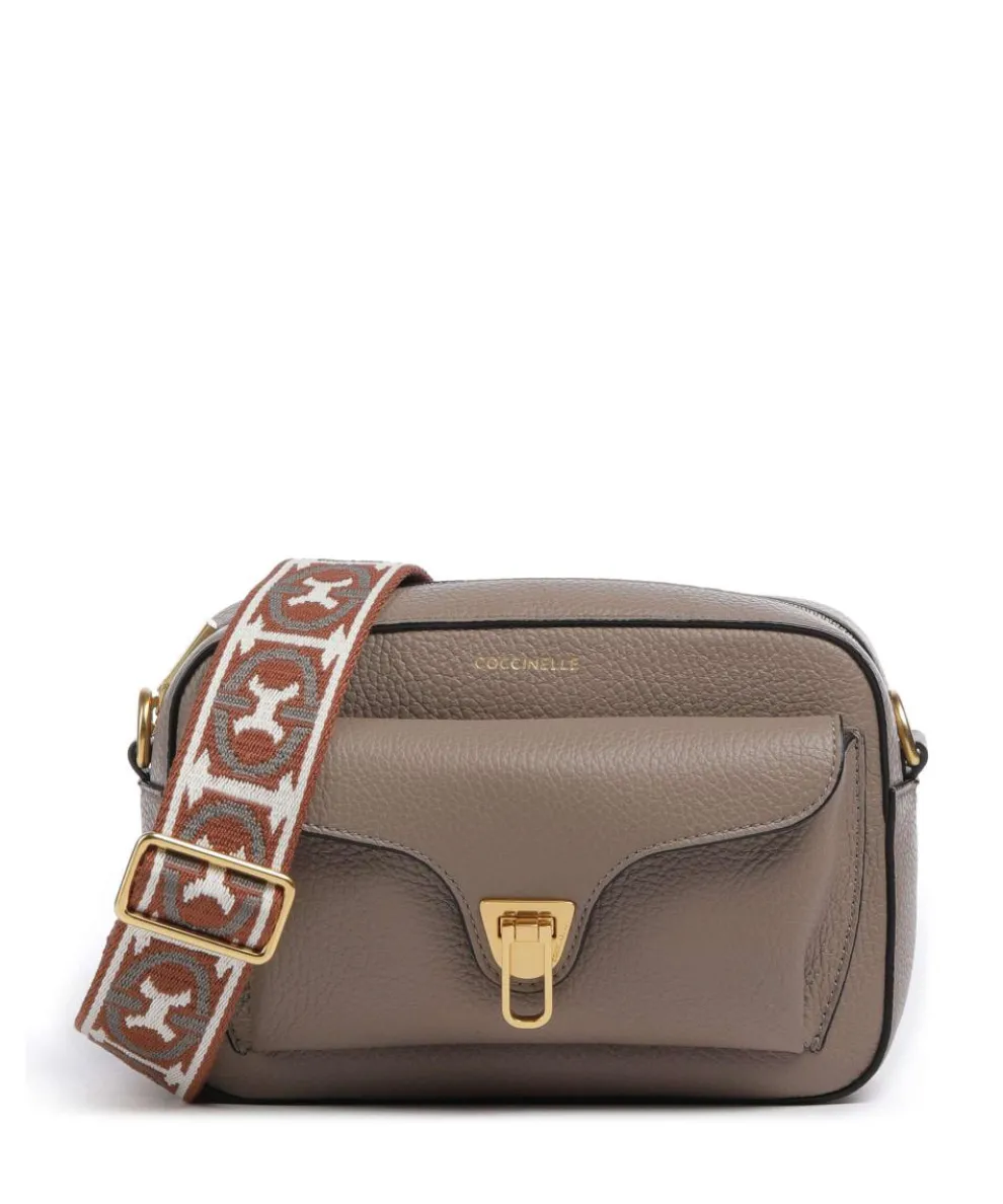 Beat Soft Ribbon Crossbody bag grained leather taupe