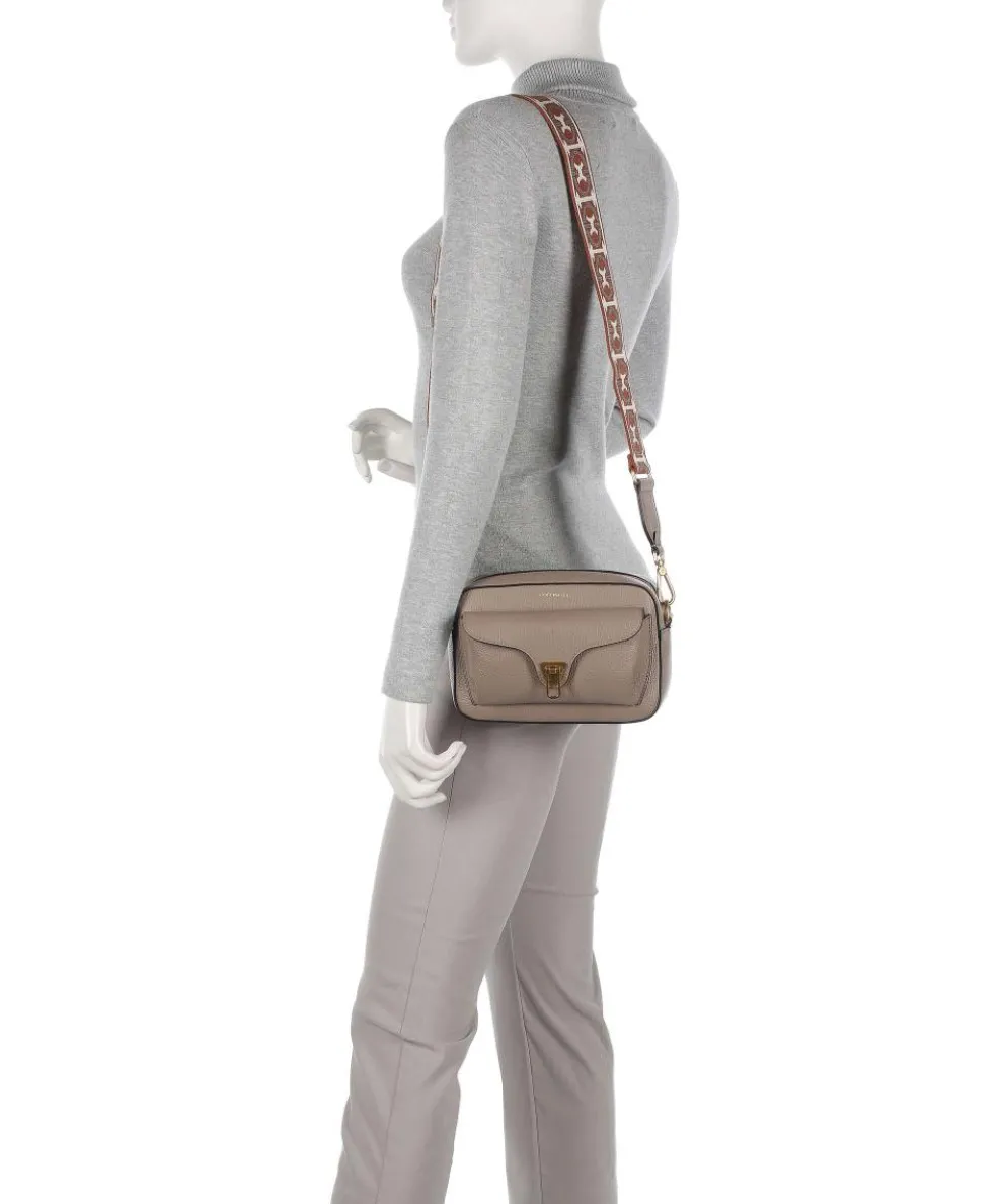 Beat Soft Ribbon Crossbody bag grained leather taupe