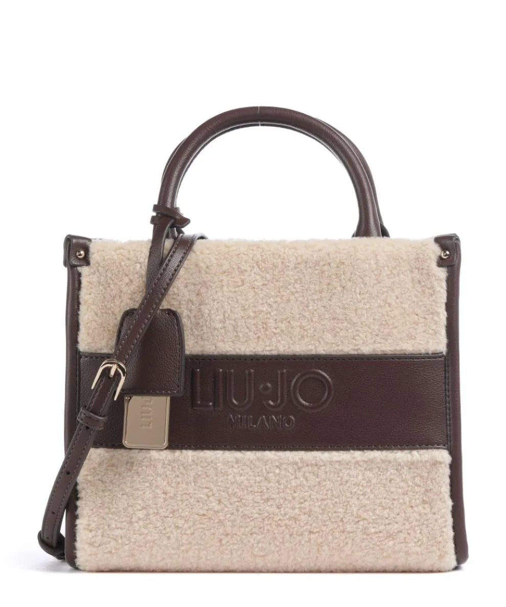 Ridhi S Handbag imitation leather, faux fur beige/brown
