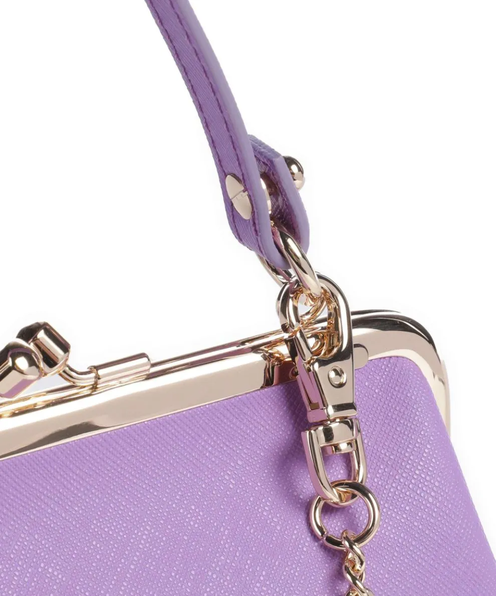 Granny Frame Saffiano Crossbody bag imitation leather violet