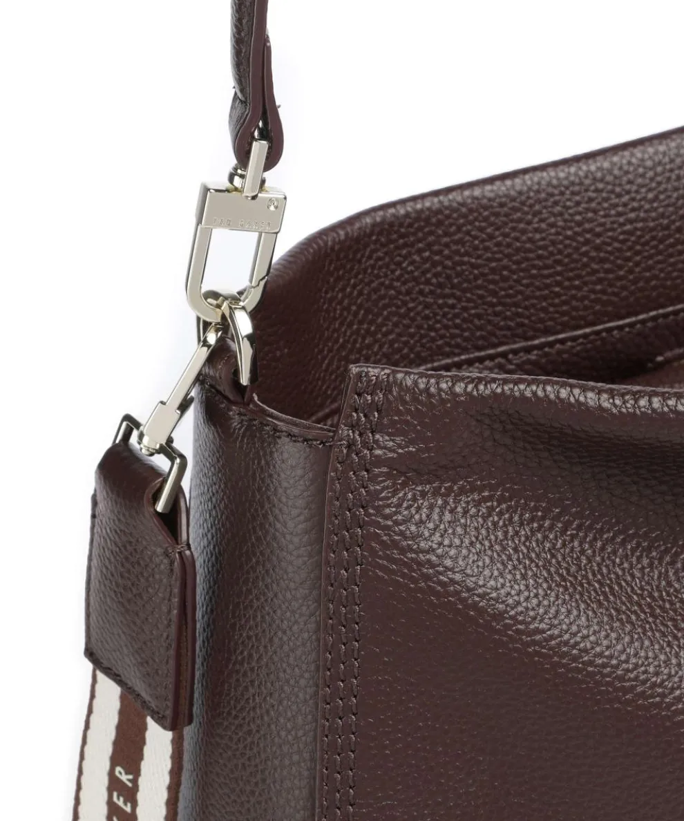 Willda Hobo bag grained cow leather dark brown