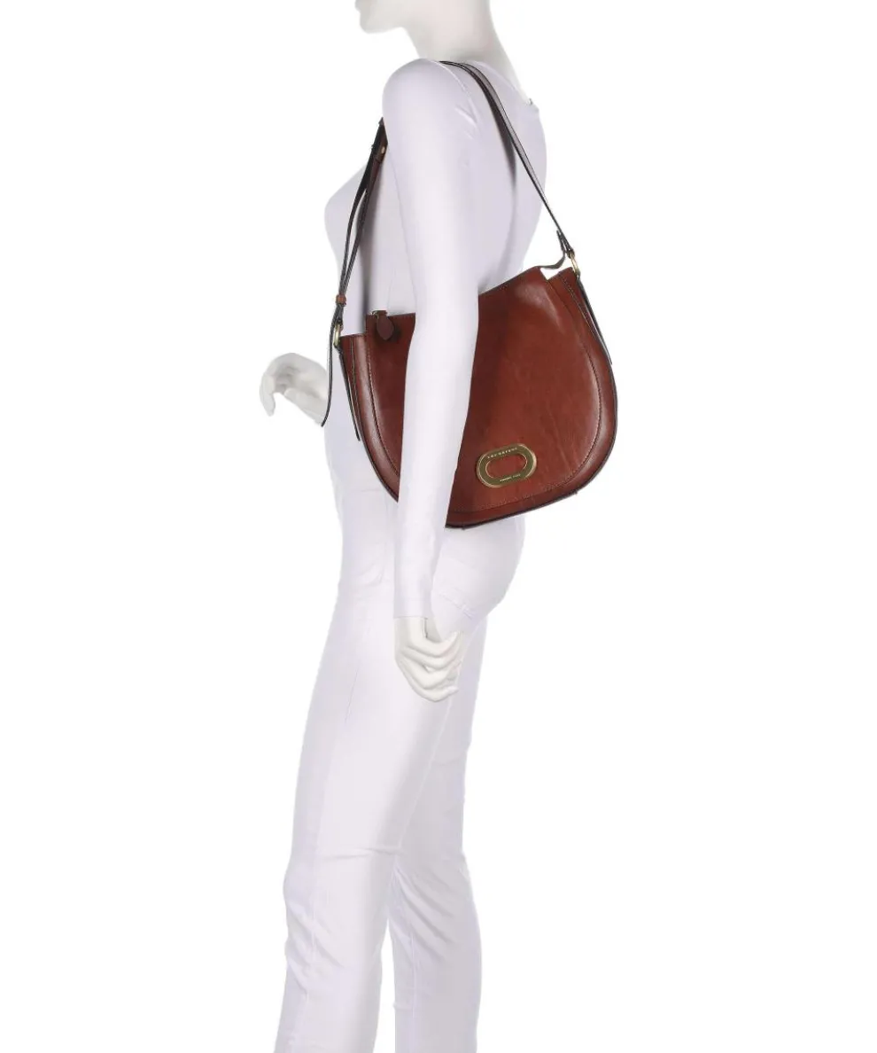 Ilaria Shoulder bag fine grain cow leather brown
