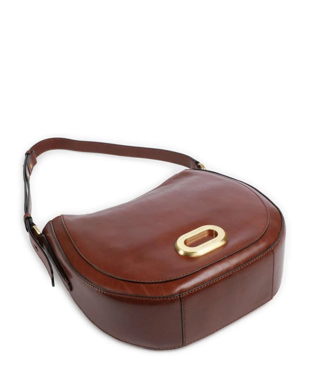 Ilaria Shoulder bag fine grain cow leather brown