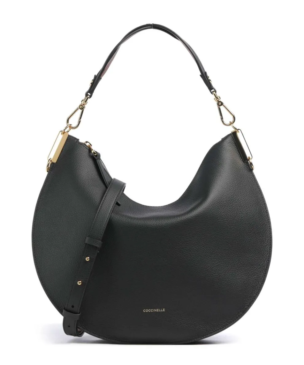 Sunup Hobo bag grained cow leather black