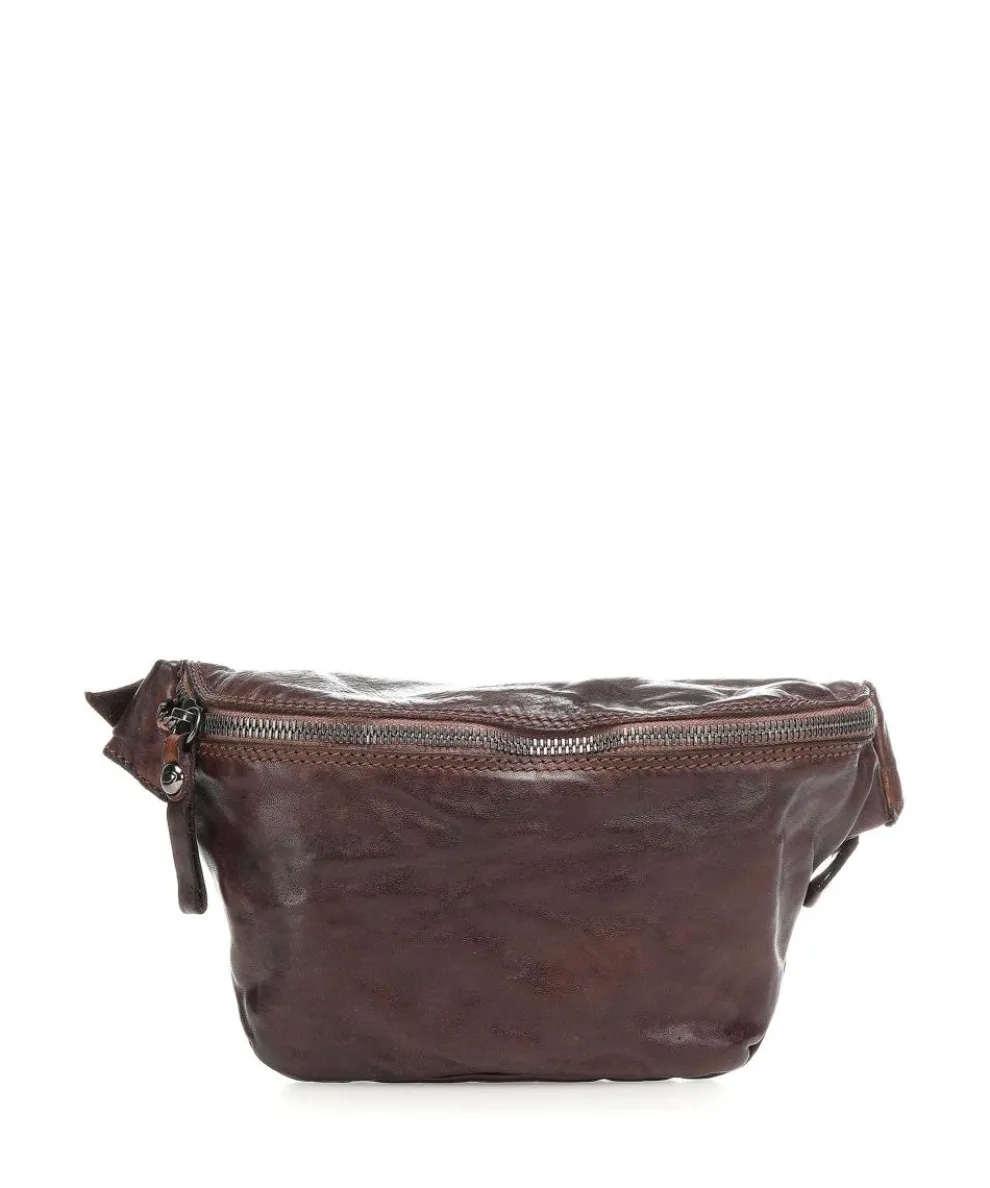 Crossbody bag fine grain cow leather brown