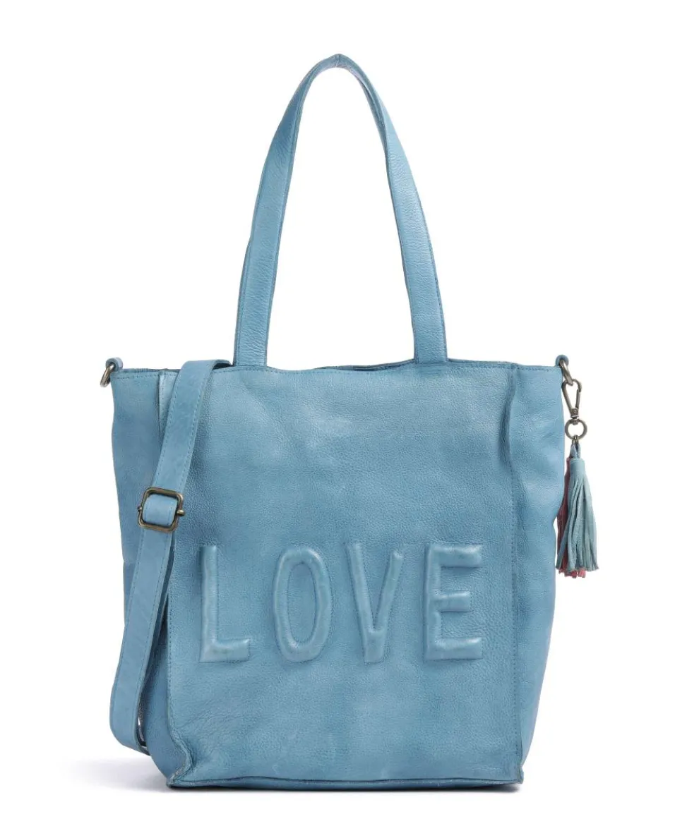 Paoliweg 1 Tote bag grained cow leather blue