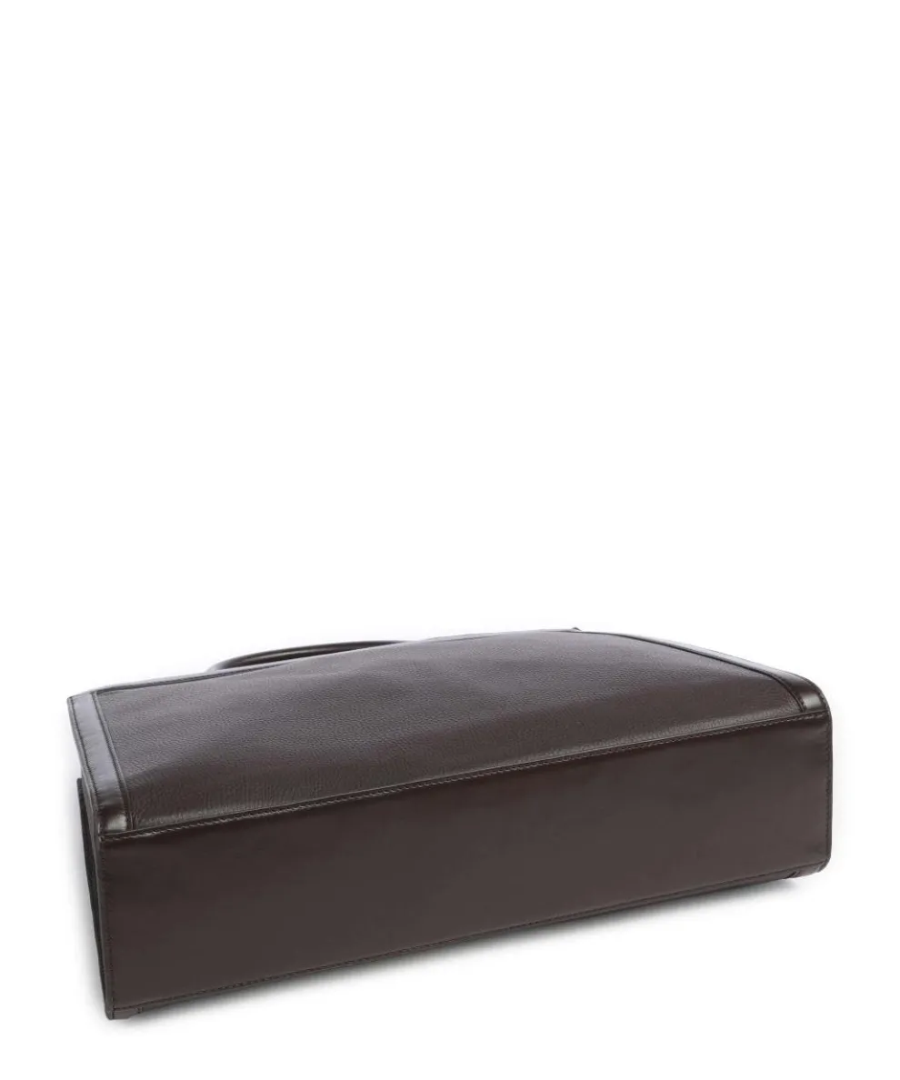 Acori Handbag grained cow leather dark brown