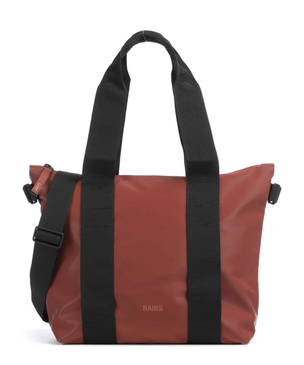 Micro Tote bag polyester, polyurethane dark red