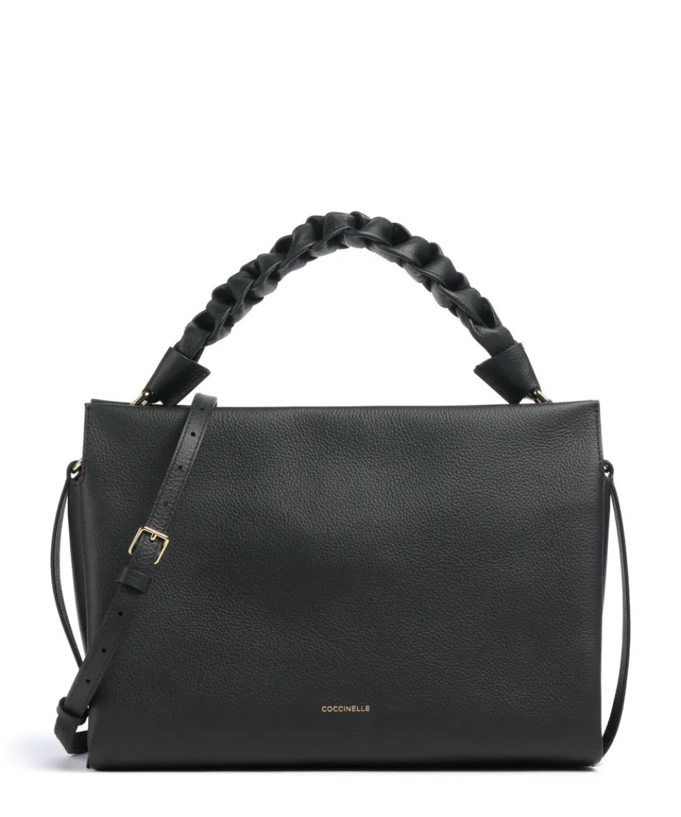 Boheme Grana Double Hobo bag grained cow leather black