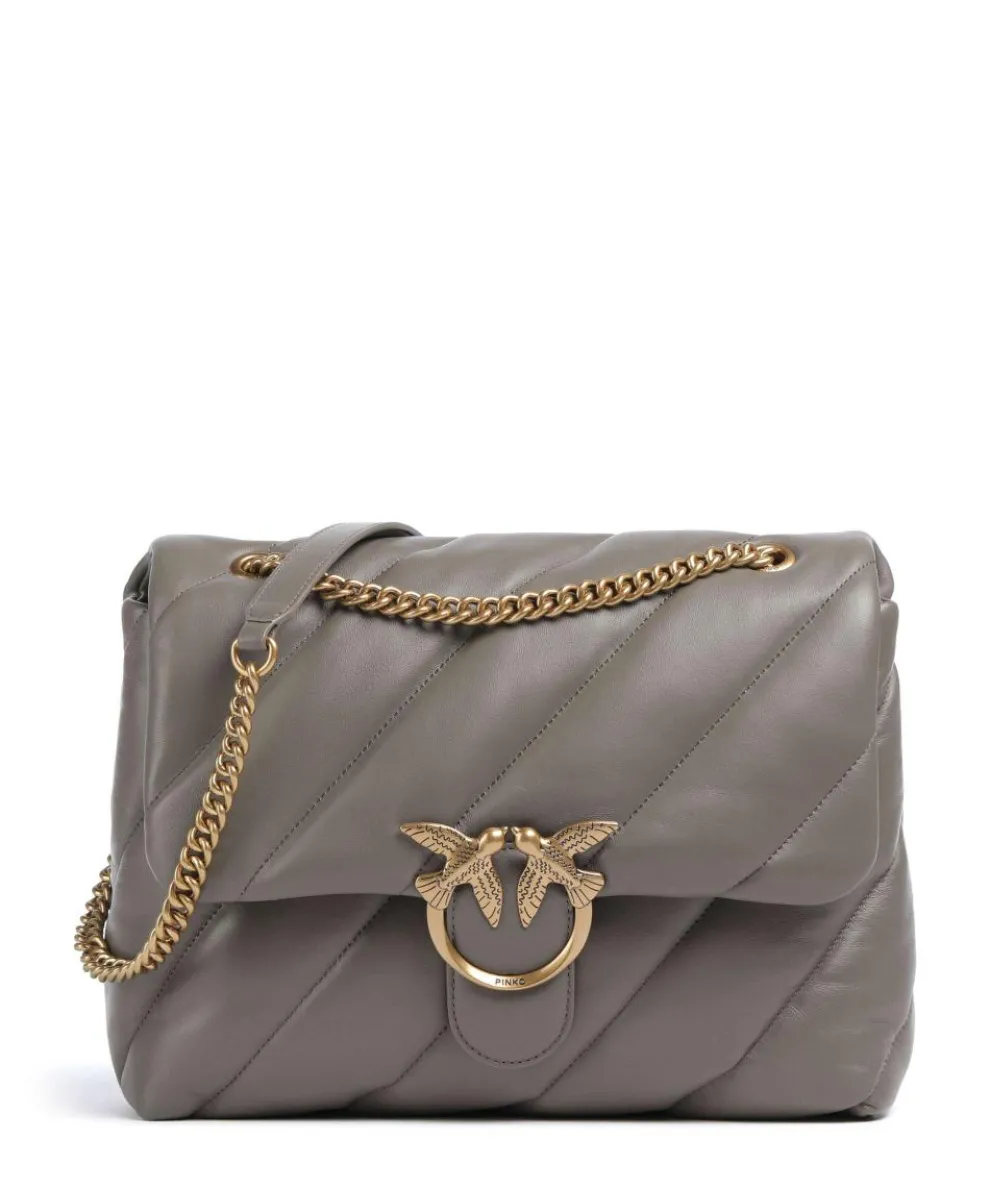 Love Puff Big Shoulder bag sheepskin leather grey