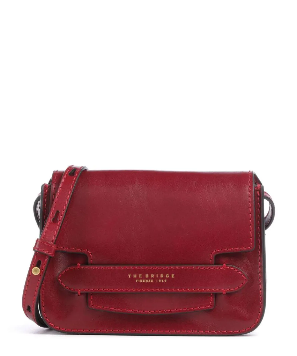 Lucrezia Crossbody bag fine grain cow leather dark red